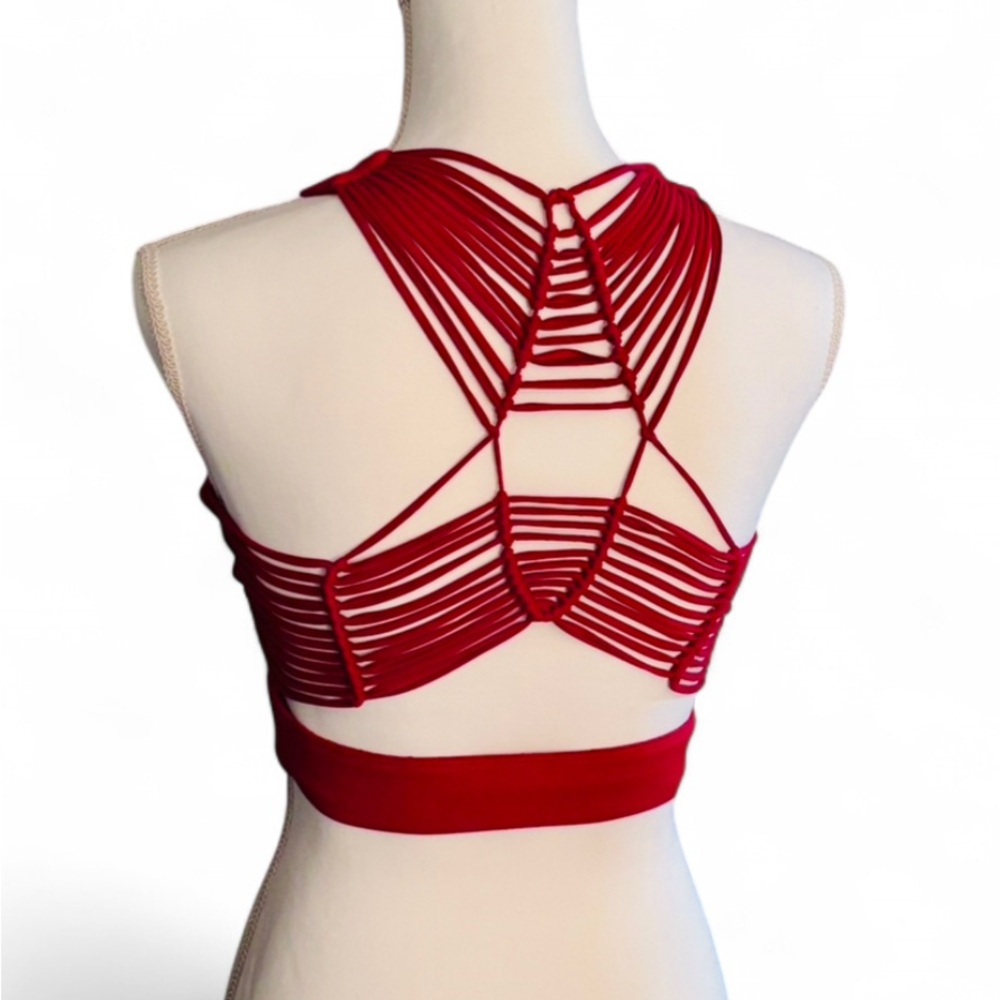 Carbon38 Vibrant Red Sports Bra - Picture 5 of 10